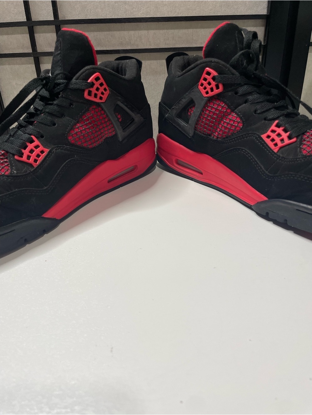Nike Air Jordan 4 Retro Red Thunder Black Crimson  Size 12 - Picture 5 of 14